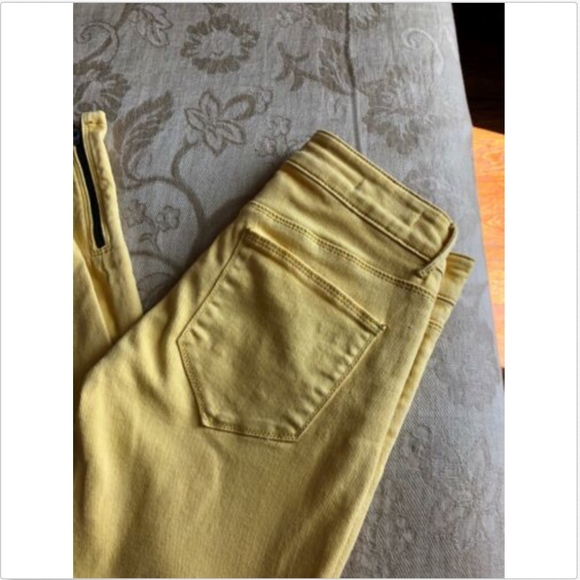 Silence + Noise Yellow Zip Leg Detail Jeans SZ 24 - Picture 4 of 6